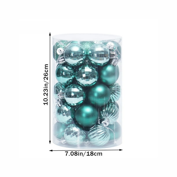 sweethay 34 Uds bola de Navidad árbol de Navidad colgante bola de adorno de plástico hogar Oficina Navidad boda vacaciones decoración Kits de decoración para fiestas verde sweethay HA8971-03B