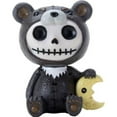 thumbnail image 2 of Furrybones Kuma Signature Skeleton in Brown Bear Costume with Crescent Moon, 2 of 2