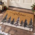 thumbnail image 4 of Christmas Coir Doormat Outdoor Welcome Mat, Snowy Forest Winter Design, 24x16 Inch, Heavy Duty Non-Slip Dirt Trapper for Entryway, Front Door, Porch Decor, 4 of 8