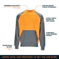 thumbnail image 3 of RefrigiWear Two-Tone HiVis Crewneck Sweatshirt - High Visibility Safety Pullover with Contrast Design, 3 of 6