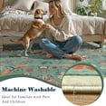 thumbnail image 6 of Moynesa 6' Insect Round Area Rug, Washable Round Rugs Ultra-Thin Non-Slip, Vintage Botanical Accent Large Circle Carpet for Living Room Bedroom Dining Room Playroom, Light Green, 6 of 10