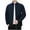 Blue, variant on WREESH Fashion Jacket Men'S Casual Solid Long-Sleeved No-Hat Stand Collar Casual Coat/Jacket Black