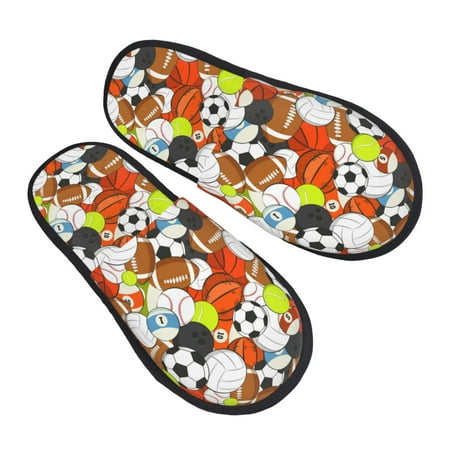 

Ocsxa Mens Womens Cozy Memory Foam Scuff Slippers Slip On Warm House Shoes Indoor/Outdoor Colorful Balls Designs-Medium