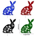 thumbnail image 4 of JZROCKER Wrought Iron Rabbit Garden Stake Garden Sign Art Ornament Crafts Supplies, 4 of 8