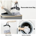 thumbnail image 2 of HBlife 150L Laundry Hamper with Lid, Large Laundry Basket with Bamboo Handles, Large Hampers for Laundry, Dirty Clothes Hamper with 2 Removable Inner Bags for Clothes Toys Towels, Gray, 2 of 6