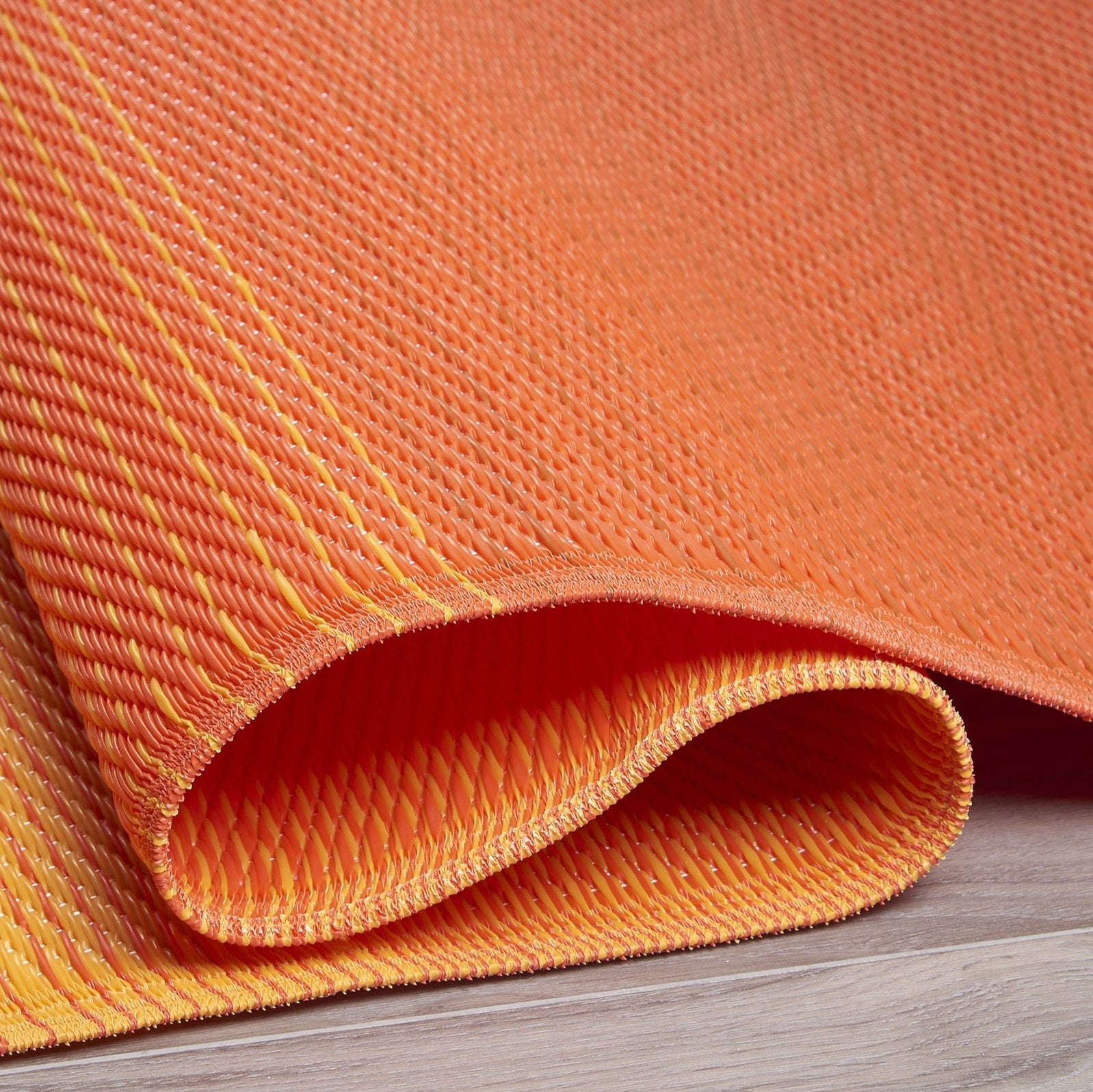 Fab Habitat Outdoor Rug - Waterproof, Fade Resistant, Crease-Free - Premium Recycled Plastic - Ombre - Patio, Deck, Porch, Balcony, Laundry Room - Big Sur - Sunset - 4 x 6 ft