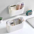 thumbnail image 5 of Caja de almacenamiento para puerta de armario de cocina, caja de almacenamiento para montar en pared adhesiva, caja organizadora para armario/baño/refrigerador, 2 uds., 5 of 5