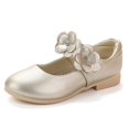 thumbnail image 2 of Children Sole Shoes Kids Adorable Round Toe Wear-resistant Daily Walking Golden 1 Pair, 2 of 5