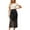 Black, variant on IWRICH Women's Lace Patchwork Skirts High Waist a Line Elegant Maxi Long Skirts Party Boho Skirt Black S