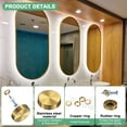 thumbnail image 2 of Uxcell 20-Pack Tapas de Tornillo para Espejo, 0.75" Diámetro Tapas Decorativas de Tornillo de Acero Inoxidable 304 y Clavos Acabado Cepillado [Tono Dorado], 2 of 7