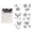 The fragrance of ink, variant on Misright 6 Pcs Ink Dots Stencils Drawing Templates Hollow Out Painting Stencils