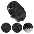thumbnail image 3 of Unique Bargains 1 Pc Women Adjustable Bath Cap for Bathroom Business Travel Black PEVA Satin, 3 of 4