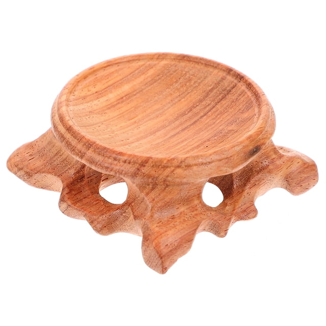 KAKOWELY Retro Wooden Base 2Pcs Retro Wooden Base Home Simple Gourd Holder Crystal Balls Displaying Stand2.36"X2.36"X0.98"