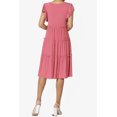 thumbnail image 2 of TheMoogan Women's Flutter Ruffle Cap Sleeve Tiered Jersey Babydoll A-Line Midi Day Dress, 2 of 6