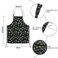 thumbnail image 2 of Retro Games Devices Black Pattern Kids Aprons for Girls and Boys,Adjustable Neck Strap Toddler Aprons for Kids Cooking Baking, 2 of 3