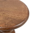 thumbnail image 4 of Kate and Laurel Tirollo Modern Round Drink Table, 10 x 10 x 22, Walnut Brown, Living Room Accent Pedestal Table with Turned Base for Use as Indoor Plant Stand, 4 of 8