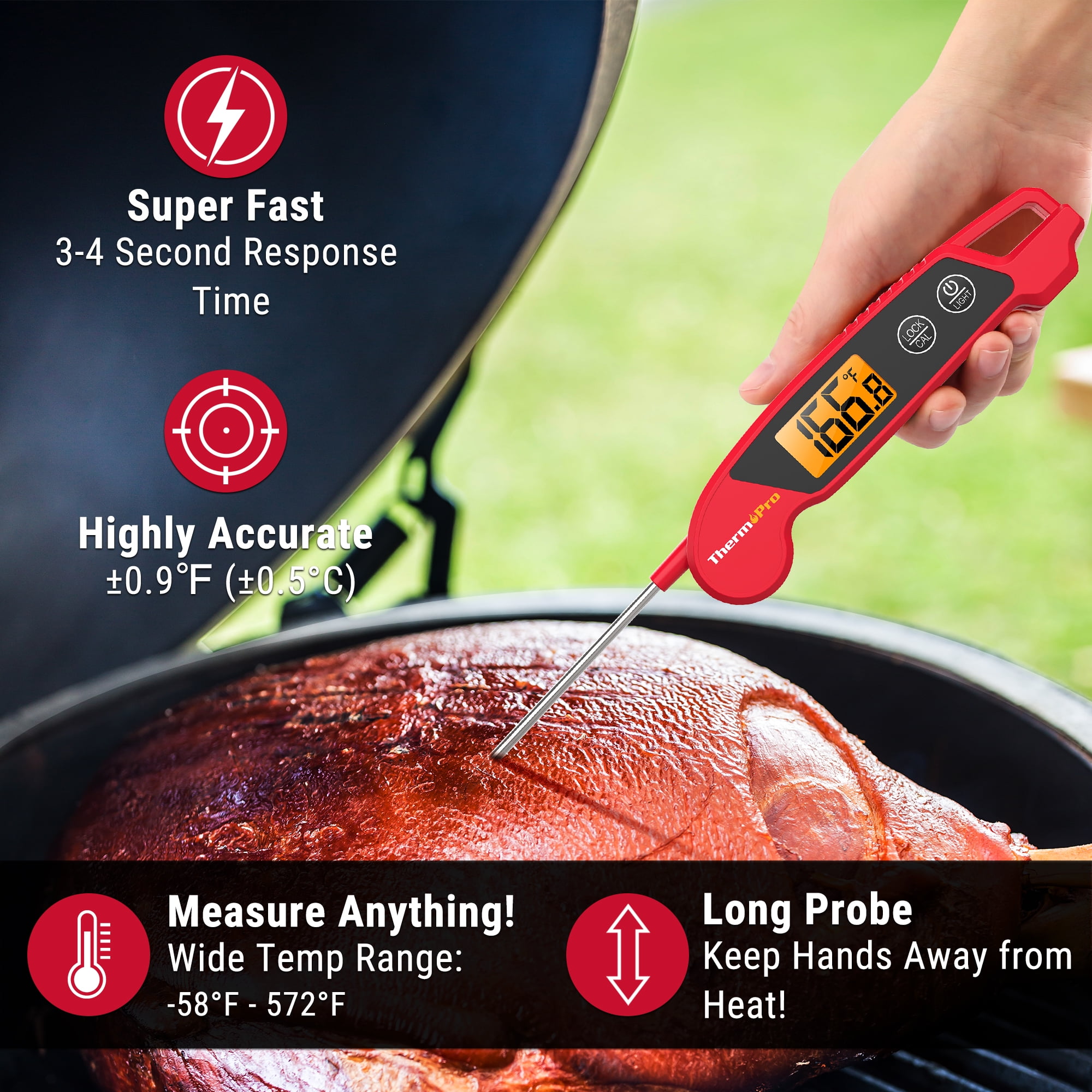 ThermoPro TP03HW Digital Meat Thermometer Waterproof Kitchen