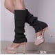 thumbnail image 1 of Zhuge 2 pares de calentadores de piernas para mujer, calentadores de piernas tejidos con puños elásticos antideslizantes, moda Y2K para fiestas, deportes, yoga, ballet, danza, gris oscuro, 1 of 2