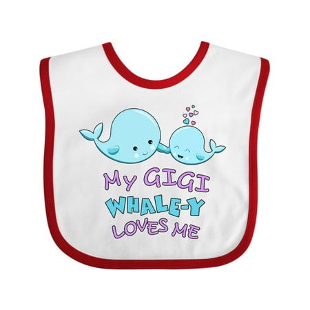 

Inktastic My Gigi Whale-y Loves Me Gift Baby Boy or Baby Girl Bib