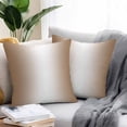 thumbnail image 2 of Ombre Outdoor Pillow Covers Pack of 2 Brown and White Gradient Waterproof Throw Pillow Covers Decorative Cushion Cases for Patio Garden Tent Balcony Couch 16x16 inch, 2 of 8