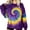 Tops-A419Purple, variant on LEKWK St Patricks Day Shirt Women Tie-Dye Spiral Pattern Graphic Tees Crew Neck Casual Tops Colorful Swirl Festival Wear Long Sleeve Tops Boho Outfits