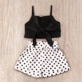 thumbnail image 4 of URMAGIC Toddler Kid Girls Strap Top+Polka Dot Shorts Summer Outfit Clothes Two Piece Set 1-6 Years, 4 of 5