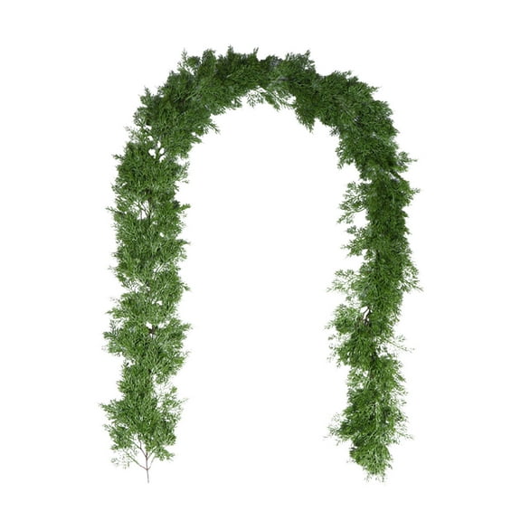 Christmas Norfolk Pine Garland Realistic Artificial Greenery Cedar Garland for Mantle Holiday Indoor Outdoor Fireplace Winter Decorations 1PC