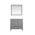 thumbnail image 3 of Jacques 36 in. W x 22 in. D Right Offset Distressed Grey Bath Vanity and 34 in. Mirrors, 3 of 9