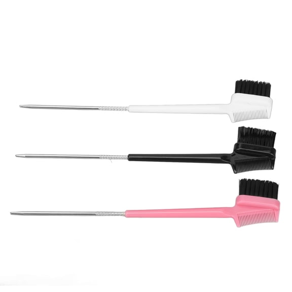 Sarapandan Dual-Sided Lash & Brow Groomer, Professional Makeup Tool 3-Piece Brow Brush Comb Set