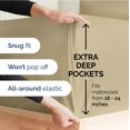 thumbnail image 3 of Juego de sábanas CGK Unlimited Extra Deep Pocket Twin Beige, 3 of 9