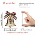 thumbnail image 3 of 4 Pcs USA 250th Anniversary Liberty Bell Ornament Christmas Bell Ornaments for Tree US Founding Pendant Gift Indoor Outdoor Hanging Decor 2D Flat Acrylic Doorbell Hanging Ornaments Decoration, 3 of 4