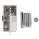 thumbnail image 2 of 40 Juegos de Reparación de Botones Al Por Mayor para Decoración de Ropa de Chaqueta DIY con Herramientas Blanco plateado, 2 of 9