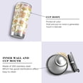 thumbnail image 2 of SKYSONIC Daisy Flower 20 oz Stainless Steel Insulated Mug, Double Vacuum Insulated Travel Mug with Lid and Straw, 2 of 7