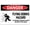 Warning Sign 2, variant on Danger Flashing Red Light Indicates Hazardous Atmosphere Do Not Enter Sign - 8"x12" Premium Rust-Free Sun-Proof Aluminum Yard Sign for House