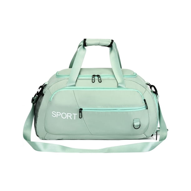 Sonducket Bolsa de gimnasio para Fitness, bolsa de almacenamiento portátil para deportes al aire libre, bolsillos con cremallera, Bolsas de mensajero y de hombro Verde