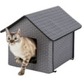 thumbnail image 4 of TRIXIE 1-Story Insulated Waterproof Material Small Indoor-Outdoor Cat House with Door Flaps, Gray, 4 of 12
