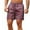 Brick Red, variant on Casual Shorts for Men 2026 Summer Lightweight Elastic Waist Relaxed Fit Paisley Print Beach Shorts with Pockets