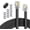Black-25FT, variant on Phone extension Cord 25 Ft, Telephone Cable with Standard RJ11 Plug and 1 in-Line Couplers and 20 Cable Clip Holders, White