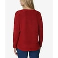 thumbnail image 2 of Grommet Trim Dolman Sleeve Sweater Jester Red L, 2 of 5