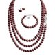 thumbnail image 1 of Set Collar Triple Aretes Pulsera Zvezda Plata 0.925 Mujer vino Unitalla, 1 of 4