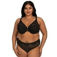 thumbnail image 2 of Curvy Couture Sheer Whisper High Cut Brief 1608, 2 of 8