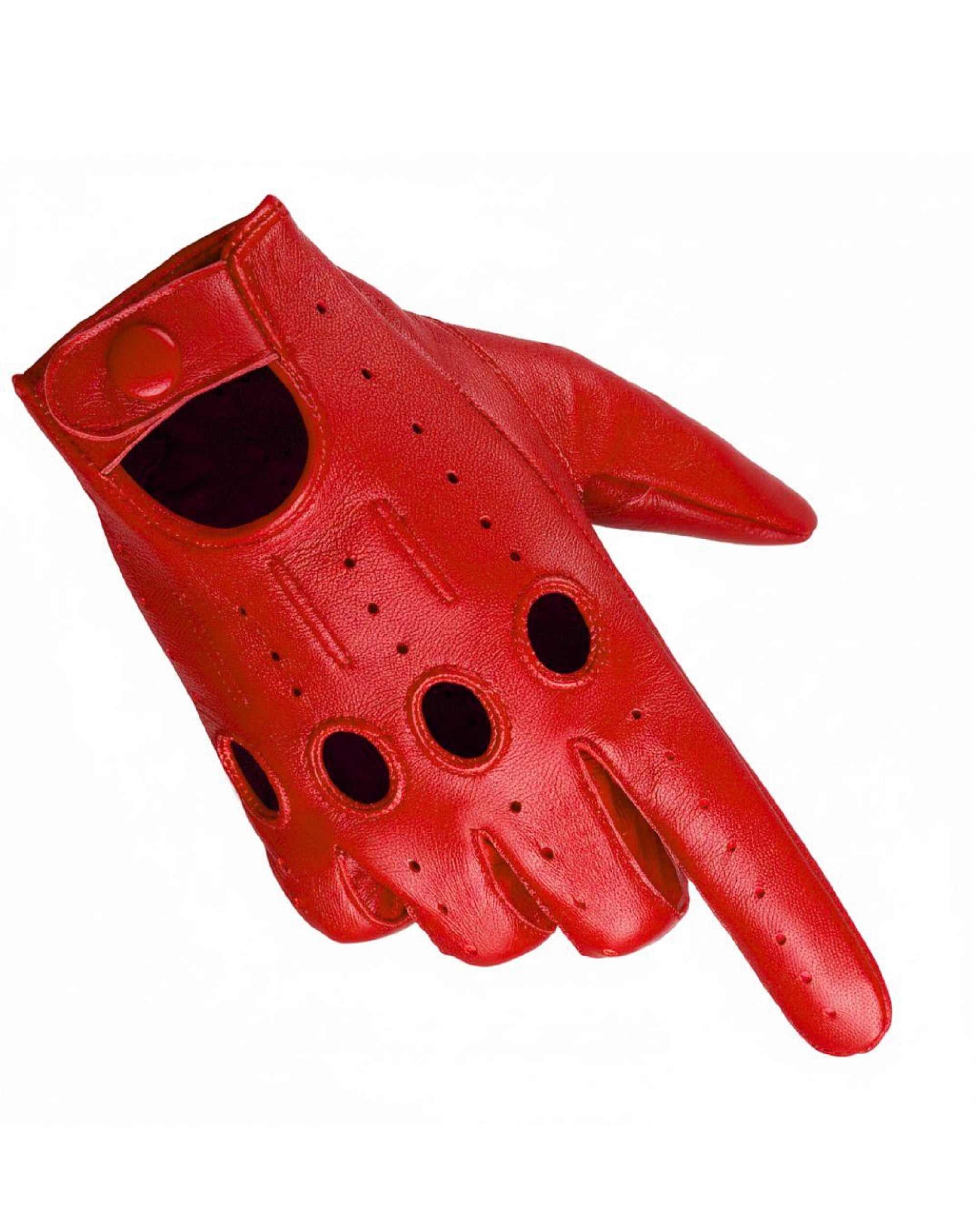 Genuine Leather Full Finger Driving Gloves, Motorcycle Gloves For Men