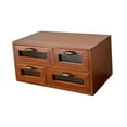 thumbnail image 3 of Organizador de escritorio de madera con 4 cajones, caja de almacenamiento de madera, rústico, cajones de almacenamiento Vintage para accesorios de, 3 of 9