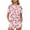 Flower Cherry, variant on Yuyamidu Sunflower Raccoon Ladies' Pajama Set Short Sleeve Round Neck Top & Soft Shorts 2-Piece Sleepwear for Women Casual Cute Lounge Sets, Yellow