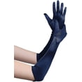 thumbnail image 1 of Long Opera Party 20s Satin Gloves Stretchy Adult Size Elbow Length, 1 of 5