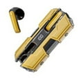 thumbnail image 2 of Semi in Ear Bluetooth Wireless Headset, Mechanical Wind Wireless Bluetooth Headsets, Bone Conduction Ear Buds with LED Display Charging Case,Super Long Standby Elegant Appearance(Yellow), 2 of 7
