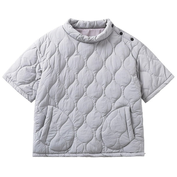 Ceisia Men Winter Solid Color Windproof Warm Gift Loose Fit Quarter Sleeve Round Neck Casual Fashion Coat Tops