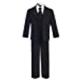 thumbnail image 3 of OLIVIA KOO Boys Classic Suit Set with Cloth Cover ButtonsLargeBlack, 3 of 8