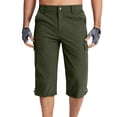 thumbnail image 2 of Axiiglly Cargo Capris for Men Elastic Waist Zipper Button 7 Pockets Cargo Hiking Capri Shorts Casual Work Shorts, S-3XL, 2 of 7