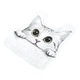 thumbnail image 7 of Yayeee Bath Rug for Bathroom Floor Non Slip Contour Fluffy Soft Absorbent Mat, 20"x24", White Cat, 7 of 7